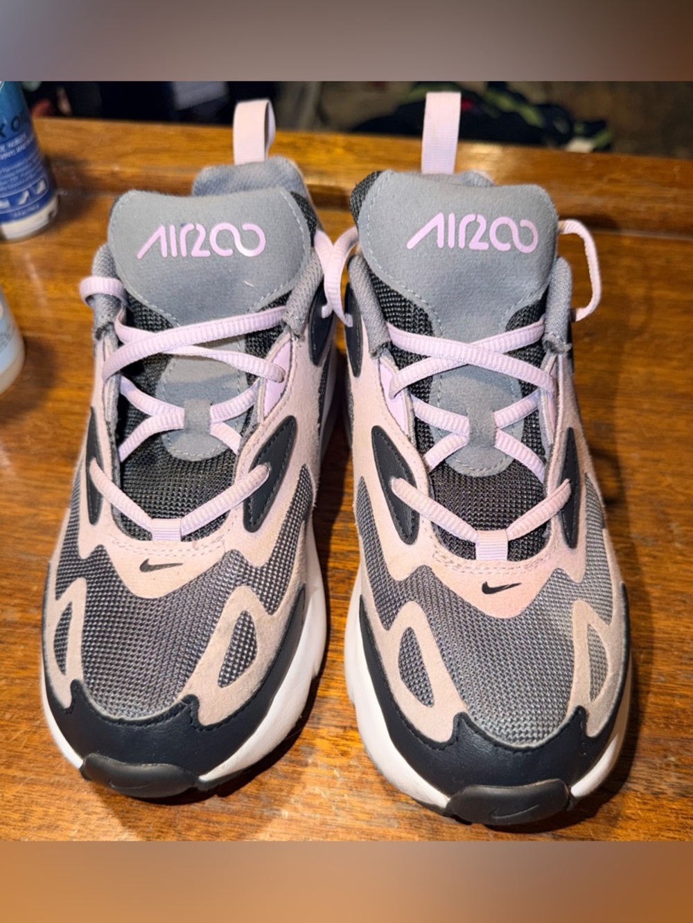 NIKE AIR MAX 200 Sneakers Girls Size 3Y  OFF NOIR/ICED LILAC-SMOKE GREY